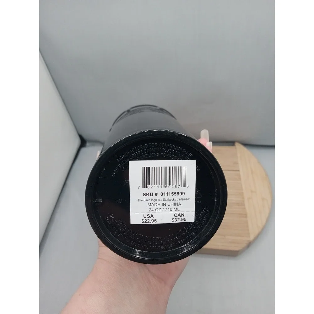 Starbucks Black Drip Tumbler‎ Slime Halloween 2024 24 Oz No Straw